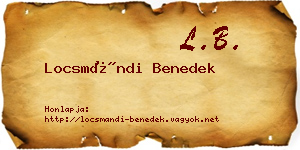 Locsmándi Benedek névjegykártya